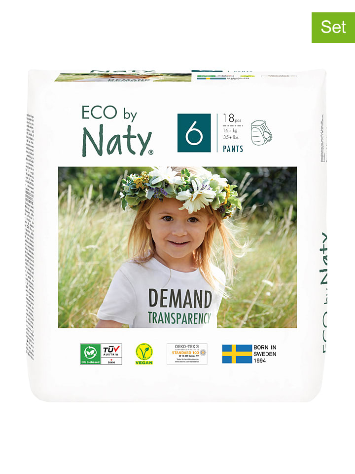 Naty 4er-Set: Ökopants Gr. 6 - 4x 18 Stück günstig kaufen onesize