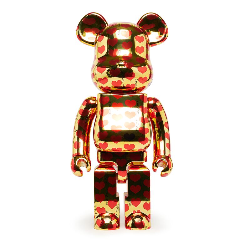 Medicom Bearbrick Gold Heart 1000% multicolor