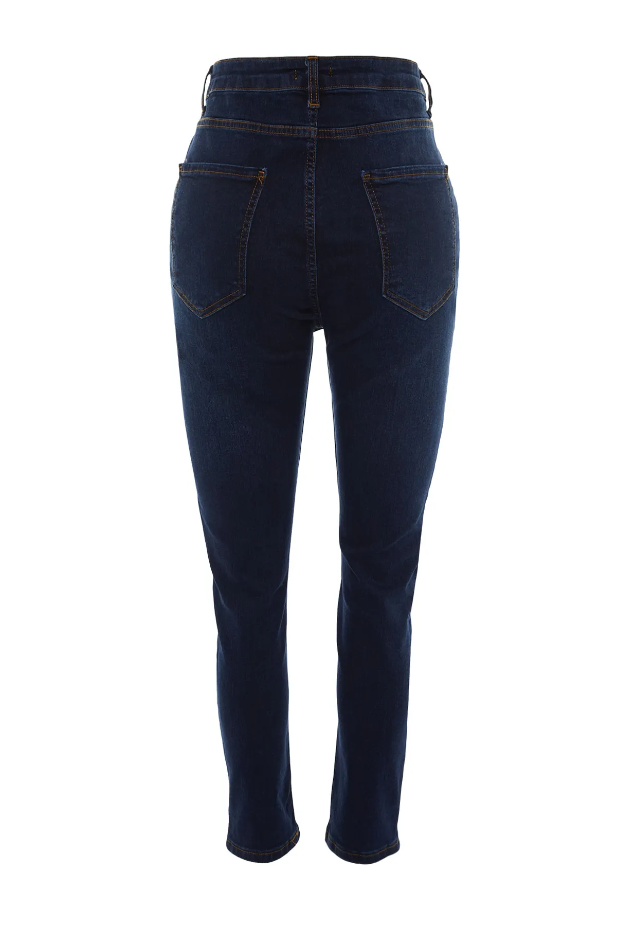 Trendyol Curve  Dunkelblaue, dehnbare Skinny-Jeans mit hoher Taille TBBAW23JE00000