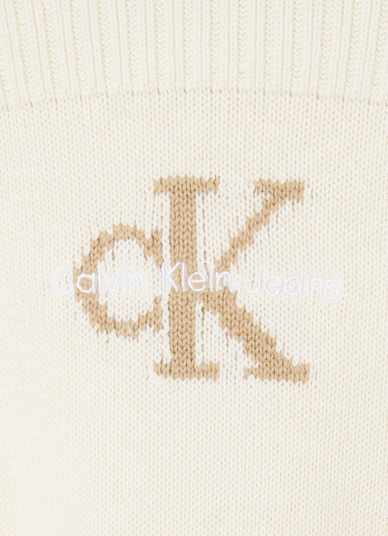 Calvin Klein megztinis su megztu logotipu