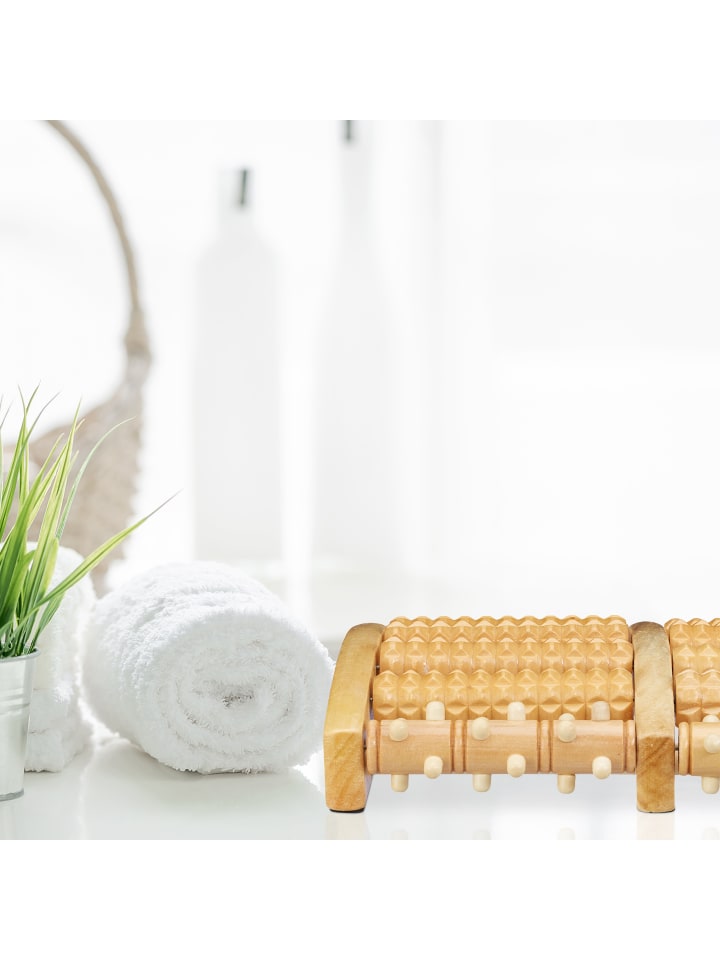 relaxdays Fußmassageroller in Natur günstig kaufen onesize