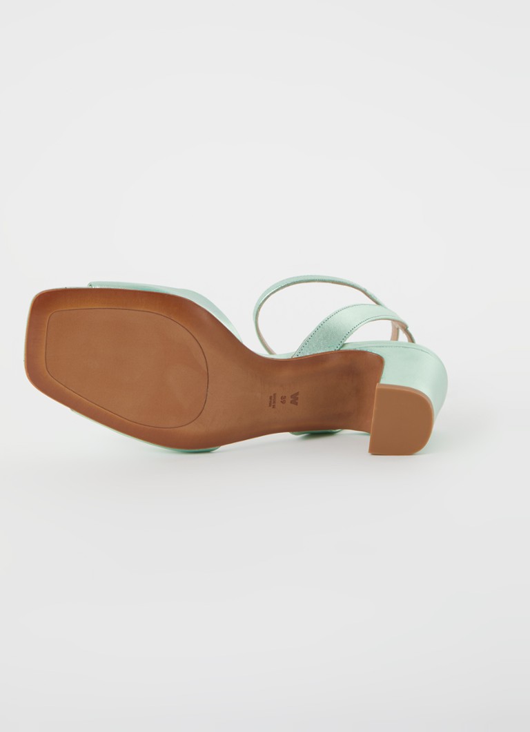 Sandale Whistles Emerson din piele de oaie cu finisaj metalic