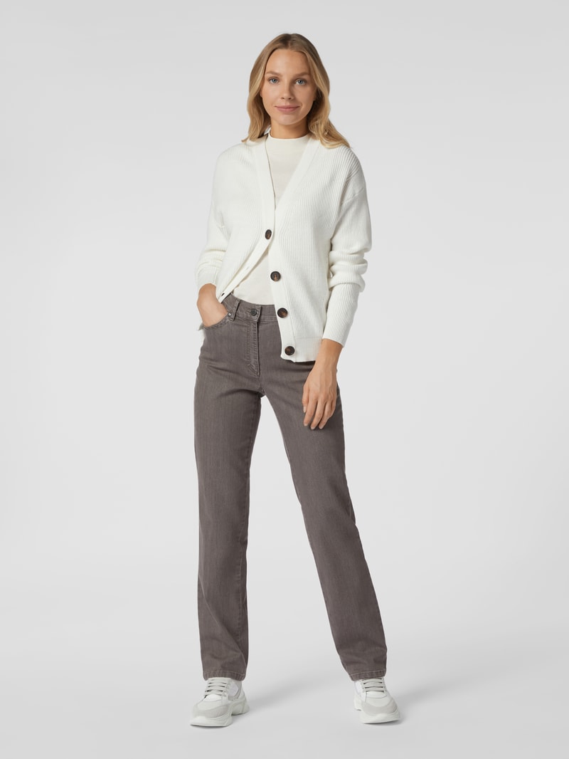 Comfort Fit Jeans mit Stretch-Anteil Modell 'Greta' in taupe