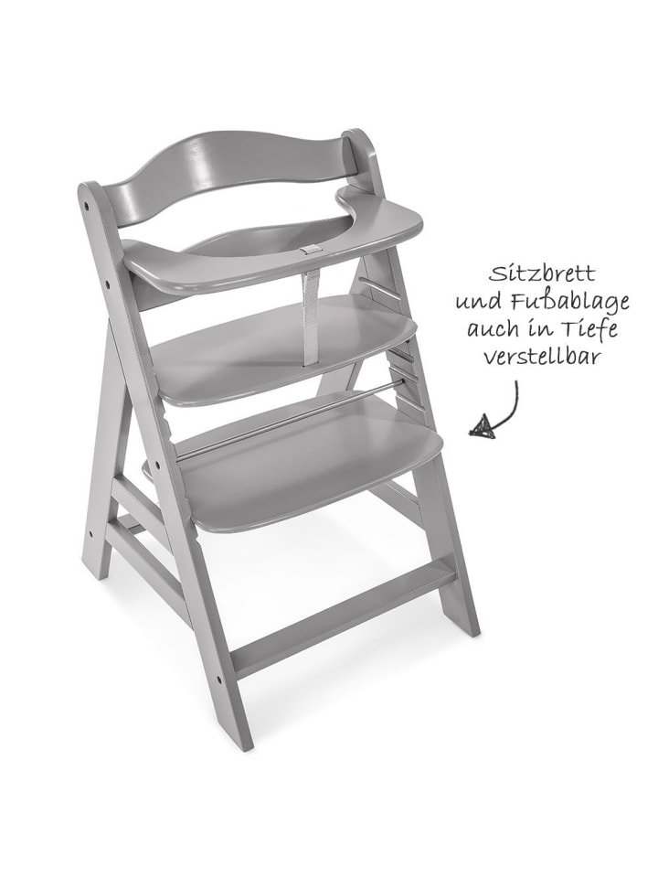 Hauck Hochstuhl Alpha Plus - Grey in grau günstig kaufen onesize