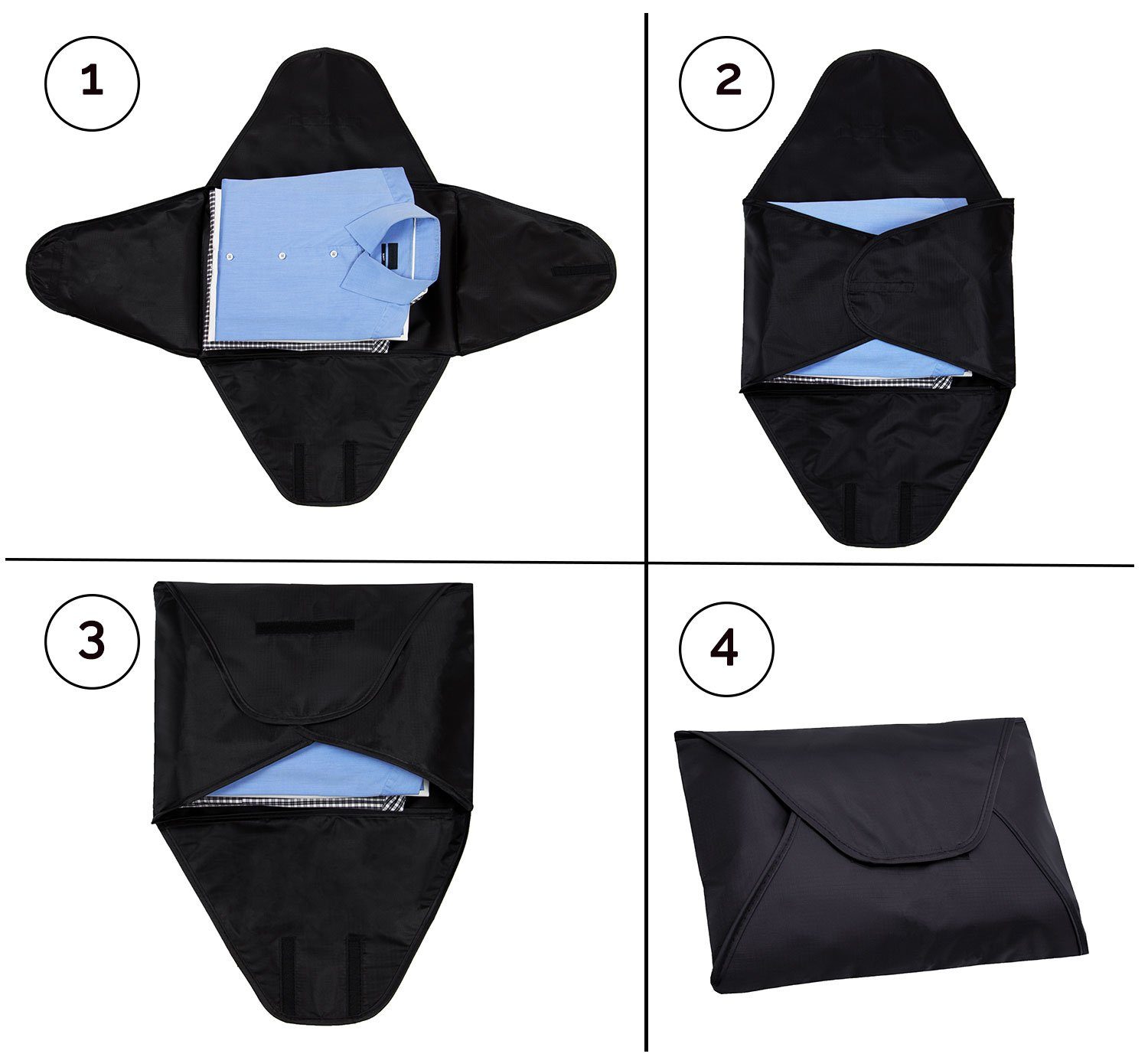 ZOLLNER Kleidersack (3 St) wasserabweisend, 100% Polyester, 41x30 cm