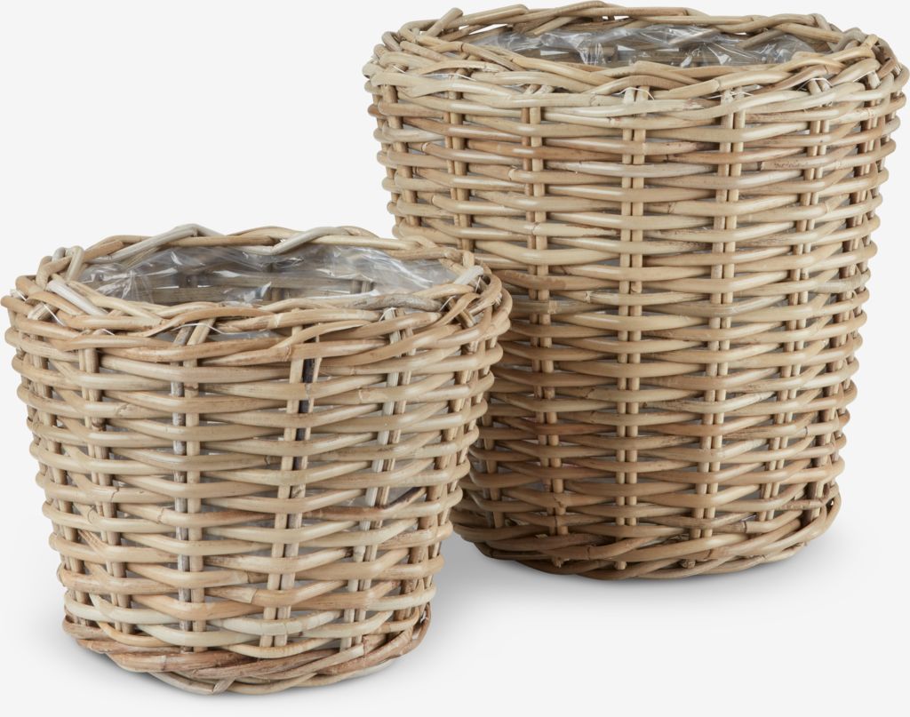 RINGTROST Korbblumentopf Ø32/37 Naturwürfel 2 Stück/Set