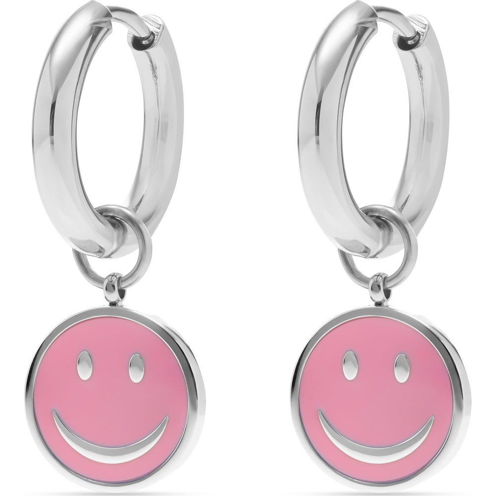 GMK Collection Créoles Acier inoxydable, Émail Boucles d'oreilles