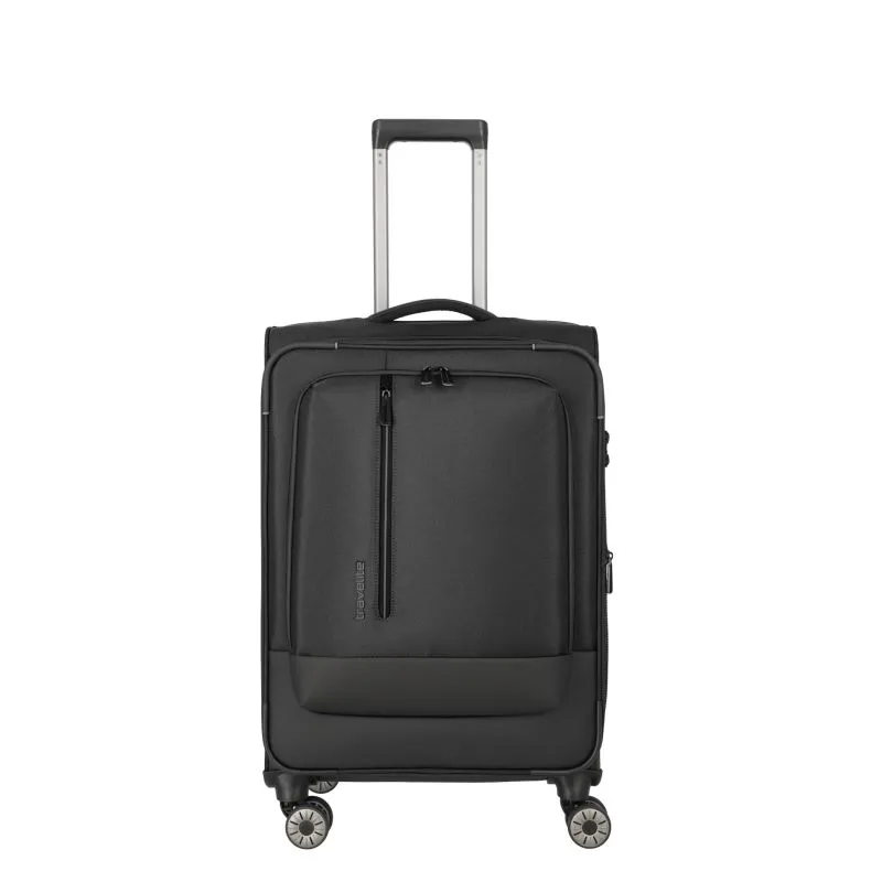 Travelite CROSSLITE Trolley M (66 cm) - Schwarz