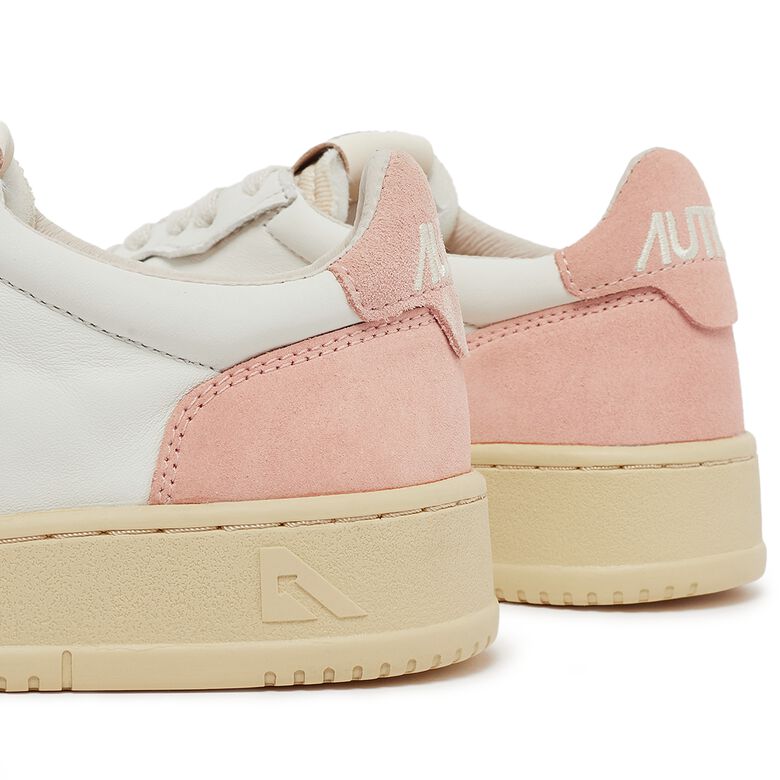 Autry Wmns Medalist Low suede/leat wht/pink
