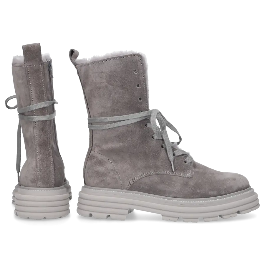 305 SOBE - Stiefeletten BEVERLY Veloursleder - grau