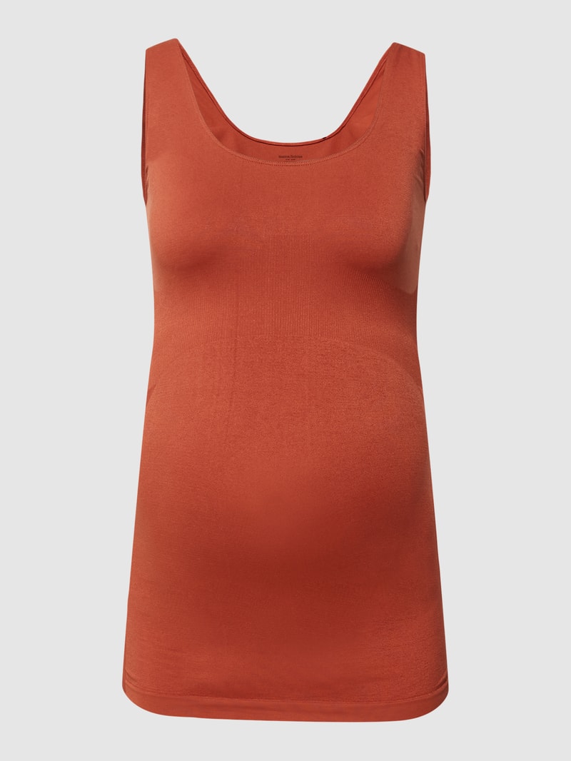 Umstands-Tanktop mit Rundhalsausschnitt Modell 'HEAL' in rostrot