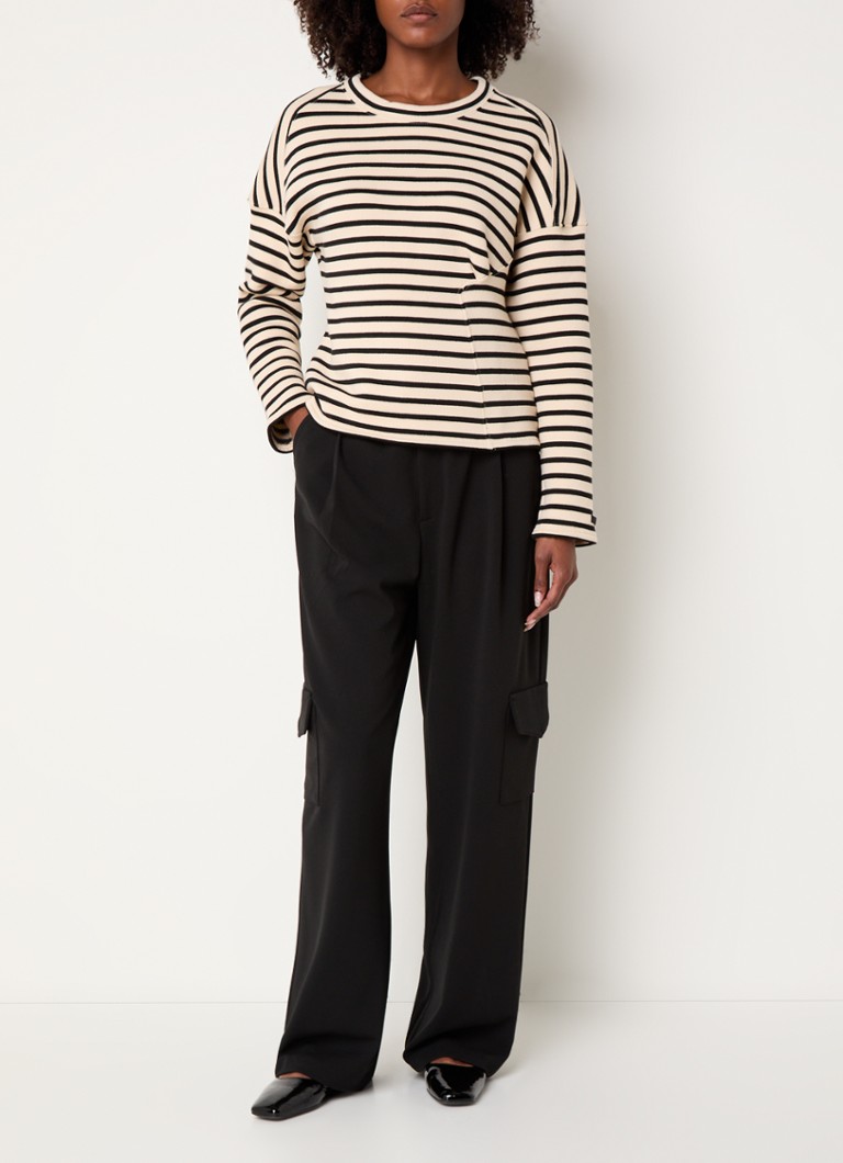 10DAYS Sweater with stripe print