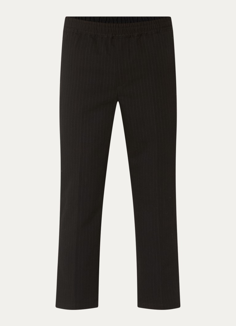 OLAF   Straight fit pantalon met krijtstreep en ritszakken