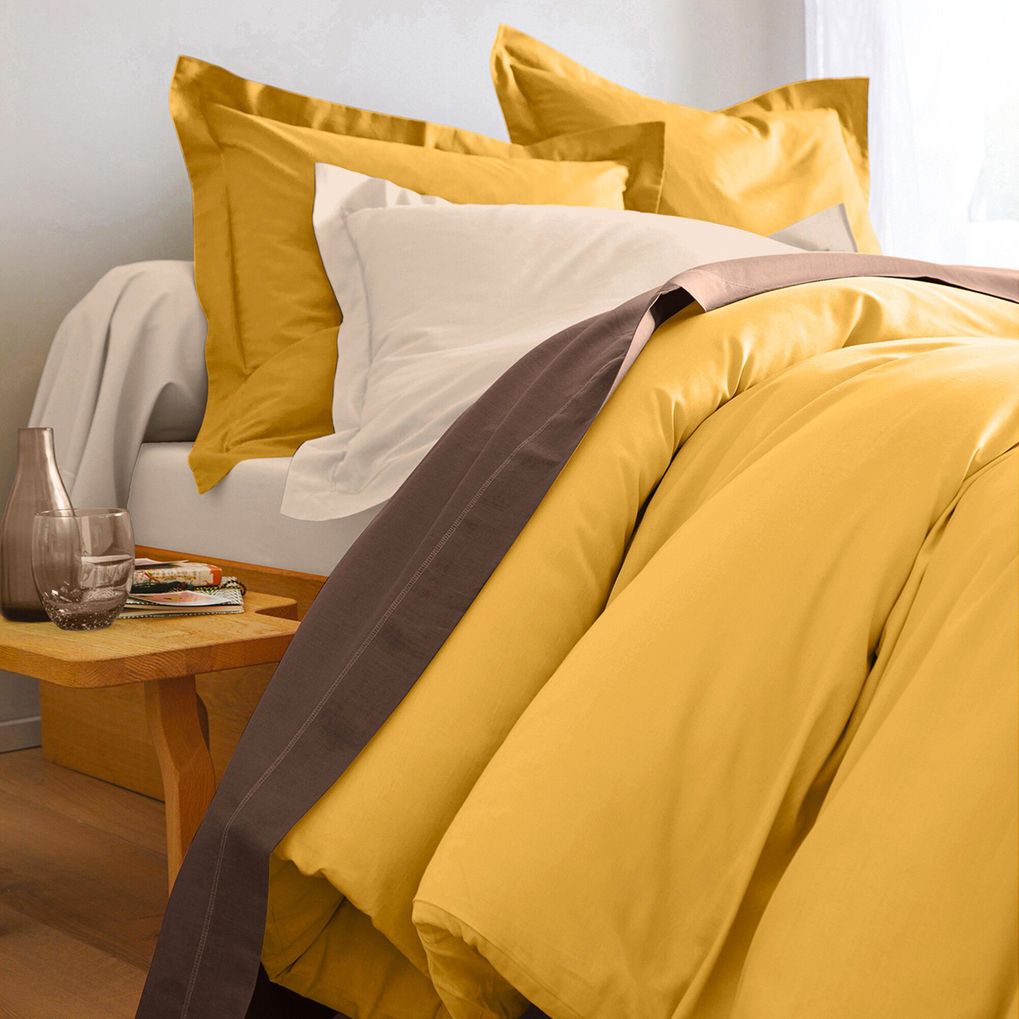 Linge de lit uni coton