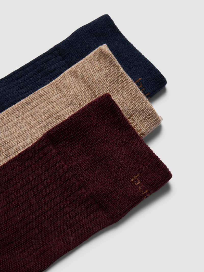 Socken im 3er-Pack in bordeaux rot