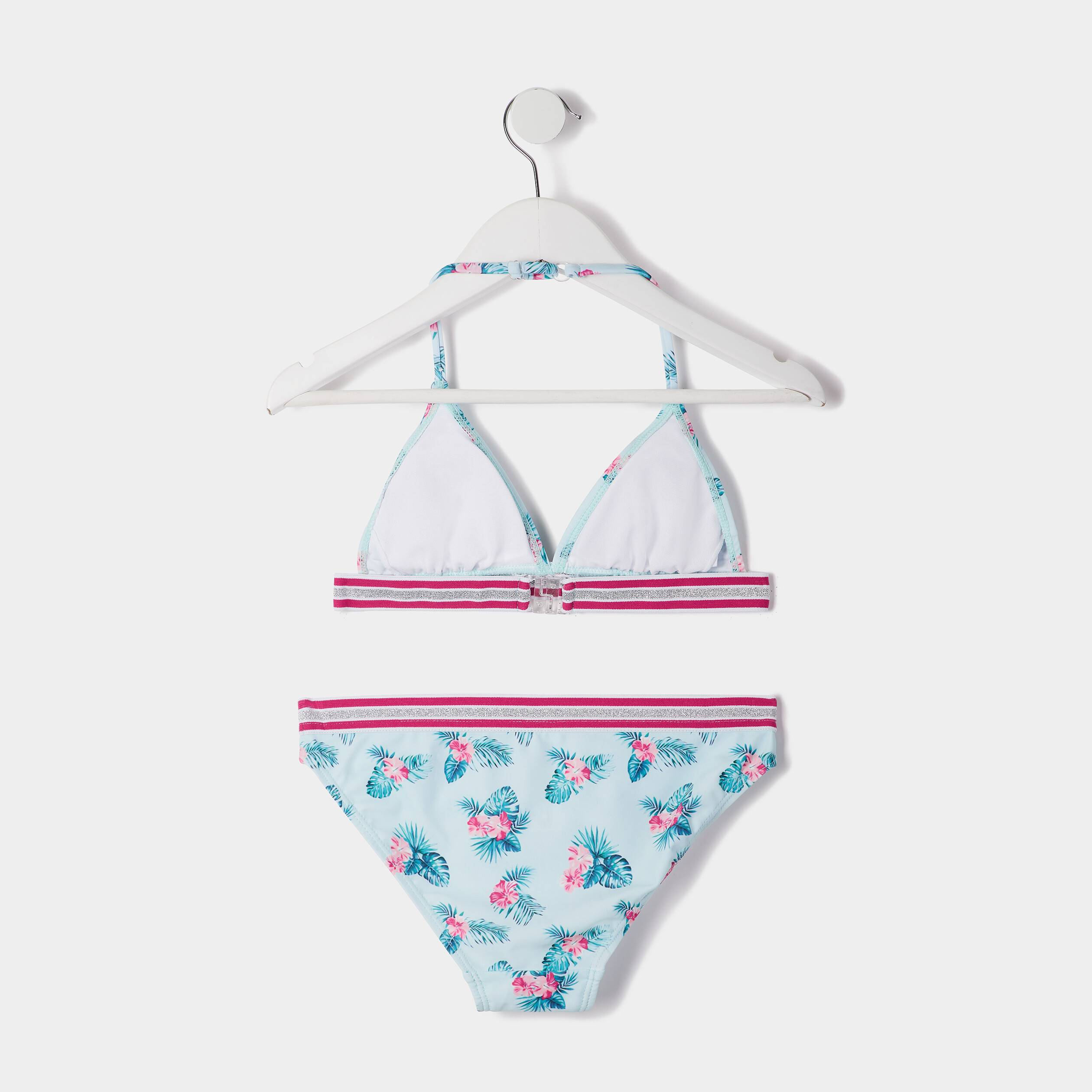 Maillot de bain 2 pièces vert turquoise fille | La Halle