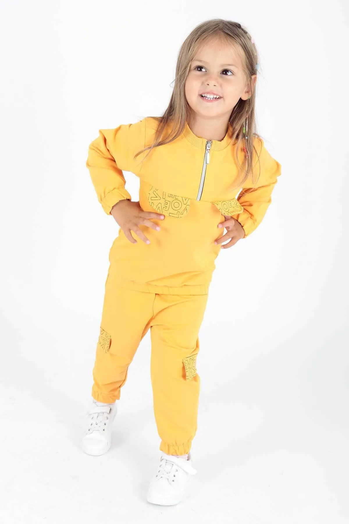 AHENGİM  Kinder-Trainingsanzug-Set für Mädchen. Mädchen-Trainingsanzug Ak2232