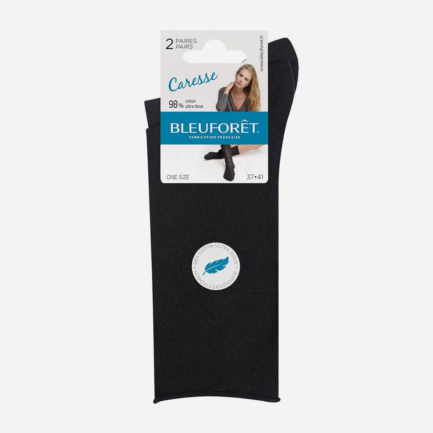 Chaussettes BLEUFORET noires Caresse 37-41