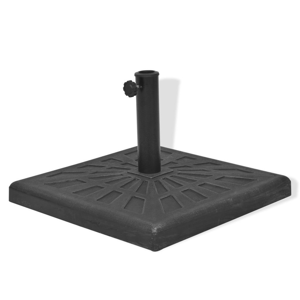 vidaXL Schirmhalter Sonnenschirmständer Quadratisch Schwarz 12 kg