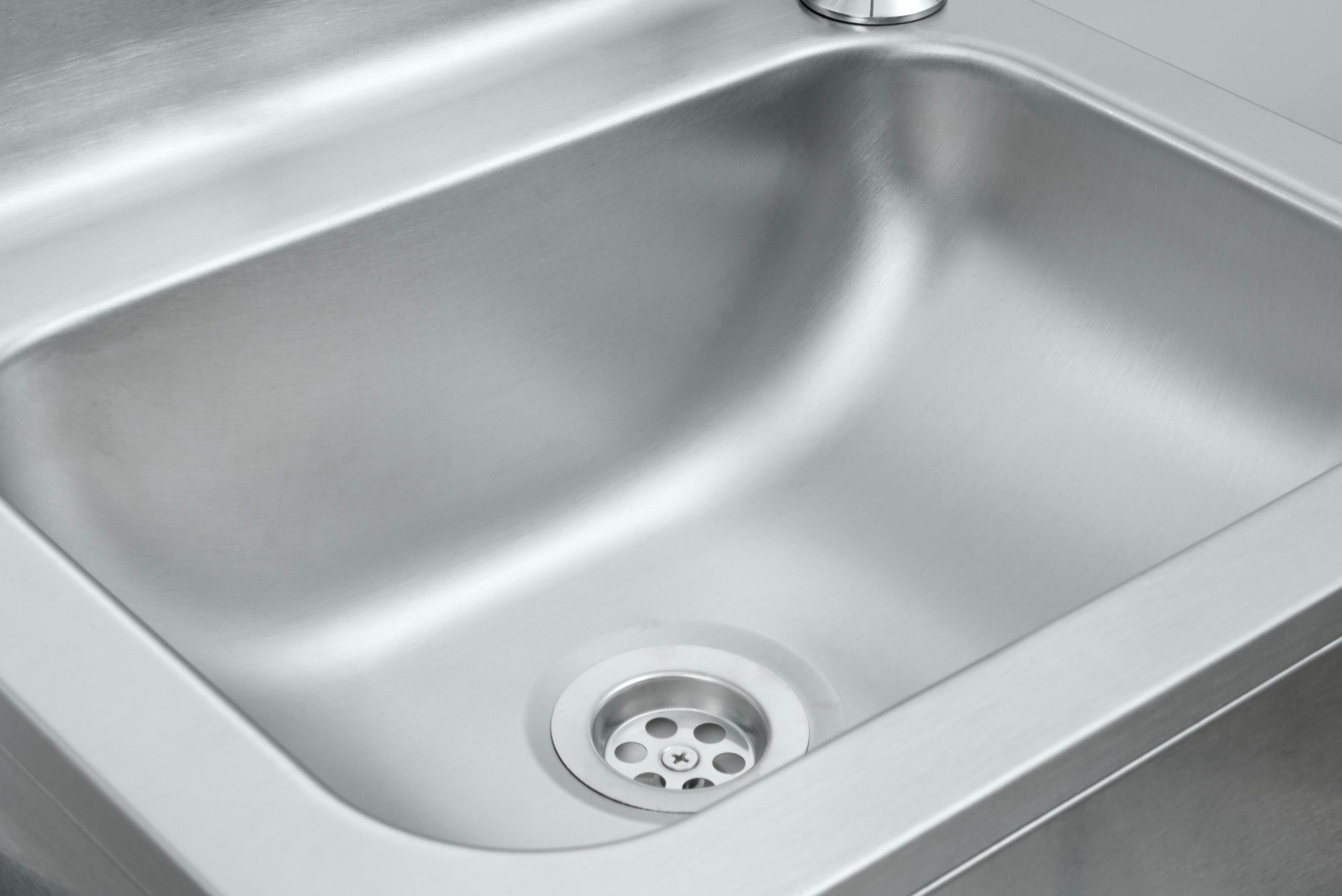 Mahlzeit Waschbecken Edelstahl Handwaschbecken mit Kniebetätigung und Seifenspender