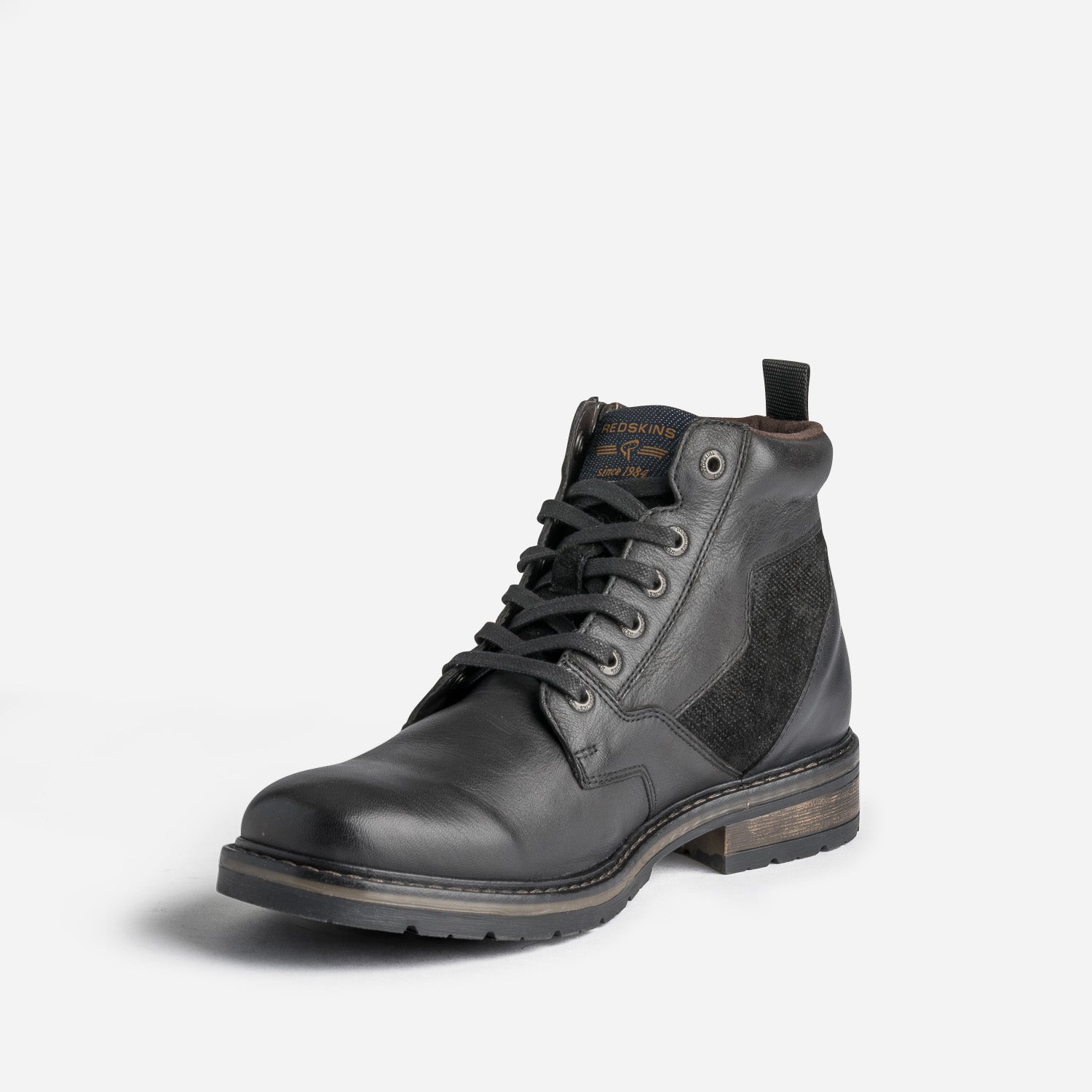 Boots à lacet REDSKINS noire en cuir