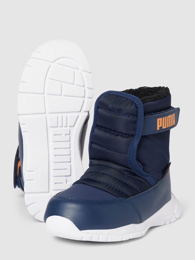 Stiefel mit Teddyfutter Modell 'NIEVE' in marineblau