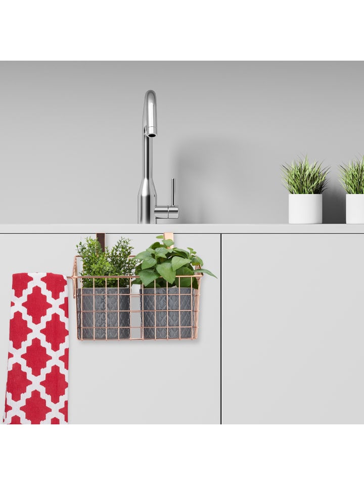 relaxdays Einhängekorb in Kupfer - (B)38x (H)22,5 x (T)20 cm günstig kaufen onesize