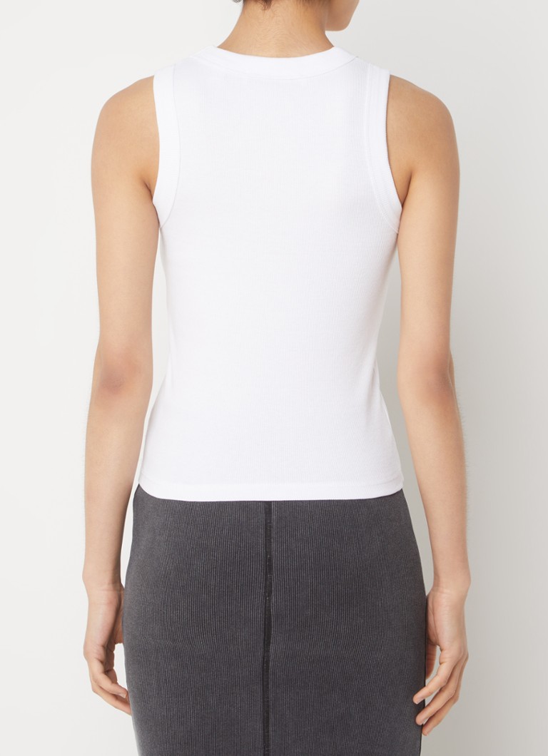 Canotta a coste Daily Paper con logo ricamato