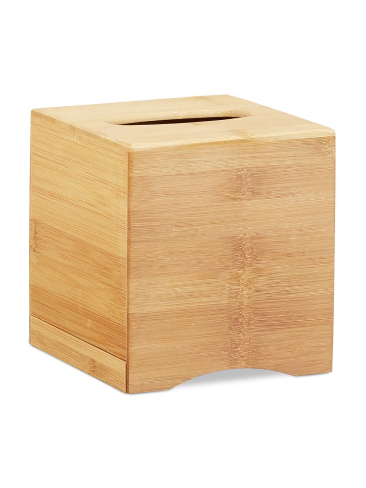 relaxdays 2 x Kosmetiktücherbox in Natur günstig kaufen onesize