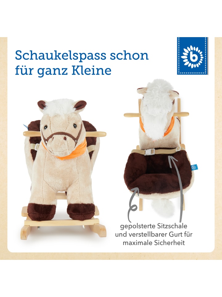 Bieco Spielwaren Plüsch Schaukeltier Pferd in Creme günstig kaufen onesize