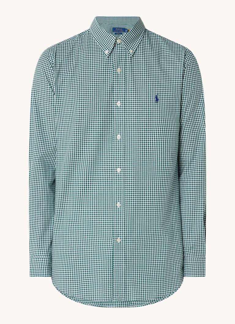 Srajca Ralph Lauren Custom fit s karo vzorcem in vezenim logotipom