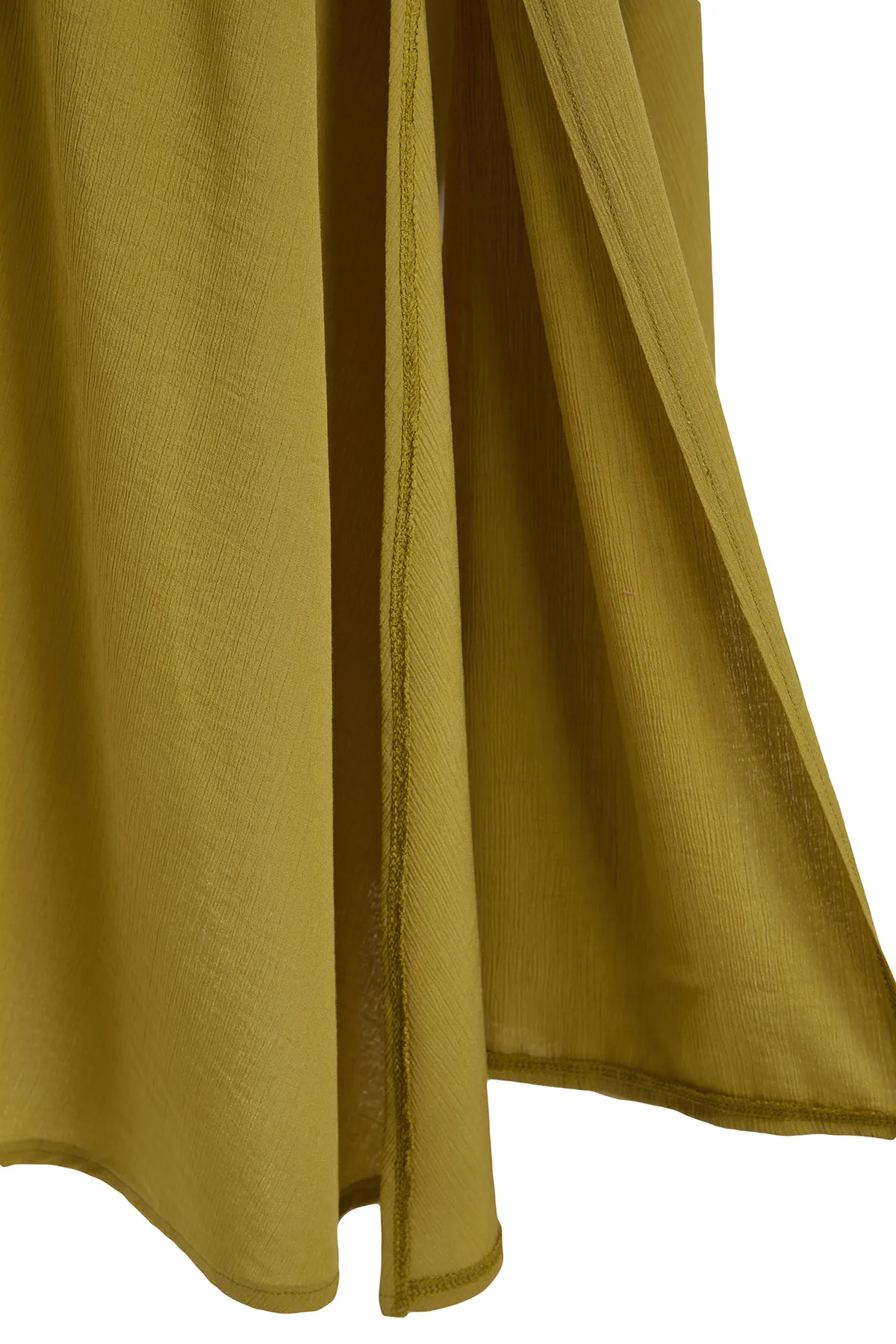 Trendyol Collection  Khakifarbenes, gewebtes, gerafftes Maxi-Strandkleid TBESS23EL00063