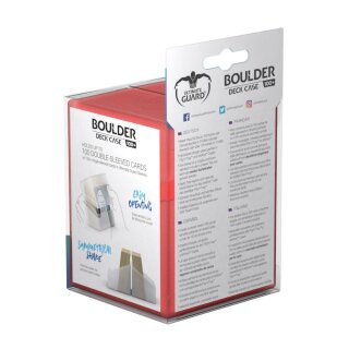 Ultimate Guard Boulder Deck Case 100+ Standard Size Ruby