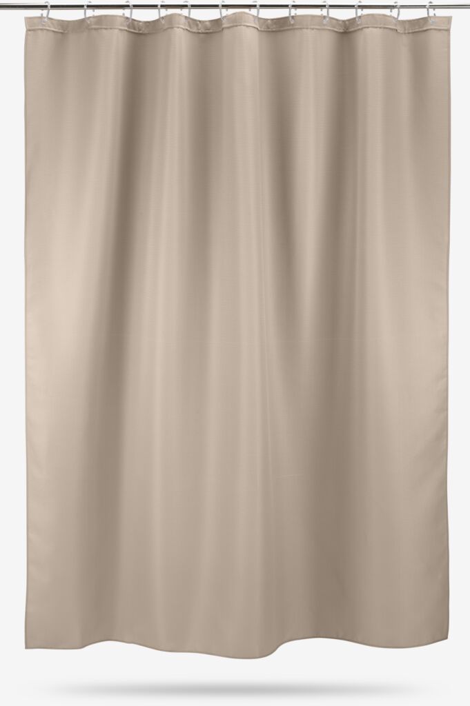 SIBO złota zasłona prysznicowa SIBO 180x200cm beżowa KRONBORG