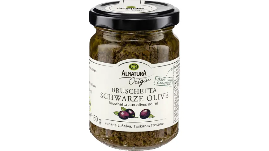 Alnatura Bio Origin Bruschetta Olive, schwarz Origin 130 g