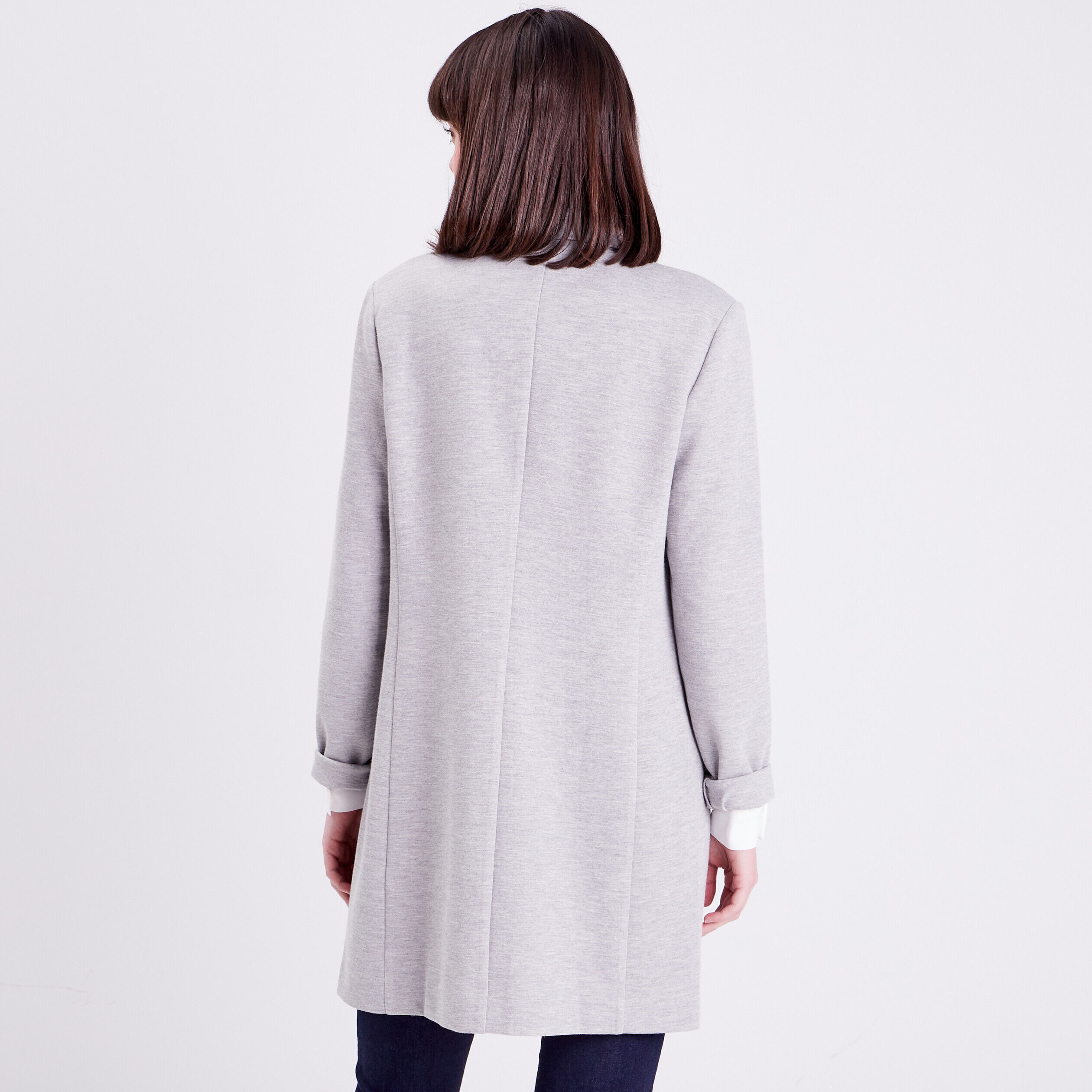 Veste blazer avec manches longues gris clair femme | Cache Cache