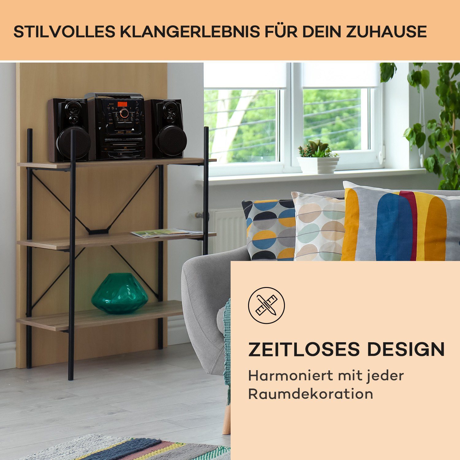 Auna Franklin DAB+ Stereoanlage (Radiotuner: DAB+ / FM, 10 W)