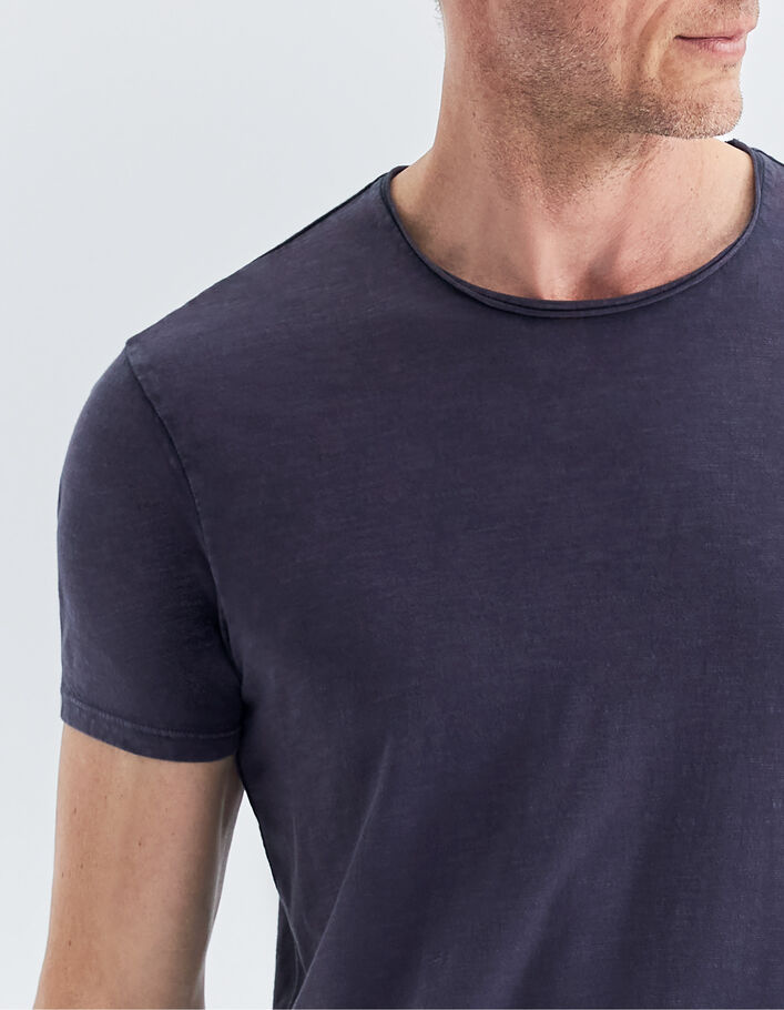 T-shirt L'Essentiel dark plum col rond Homme