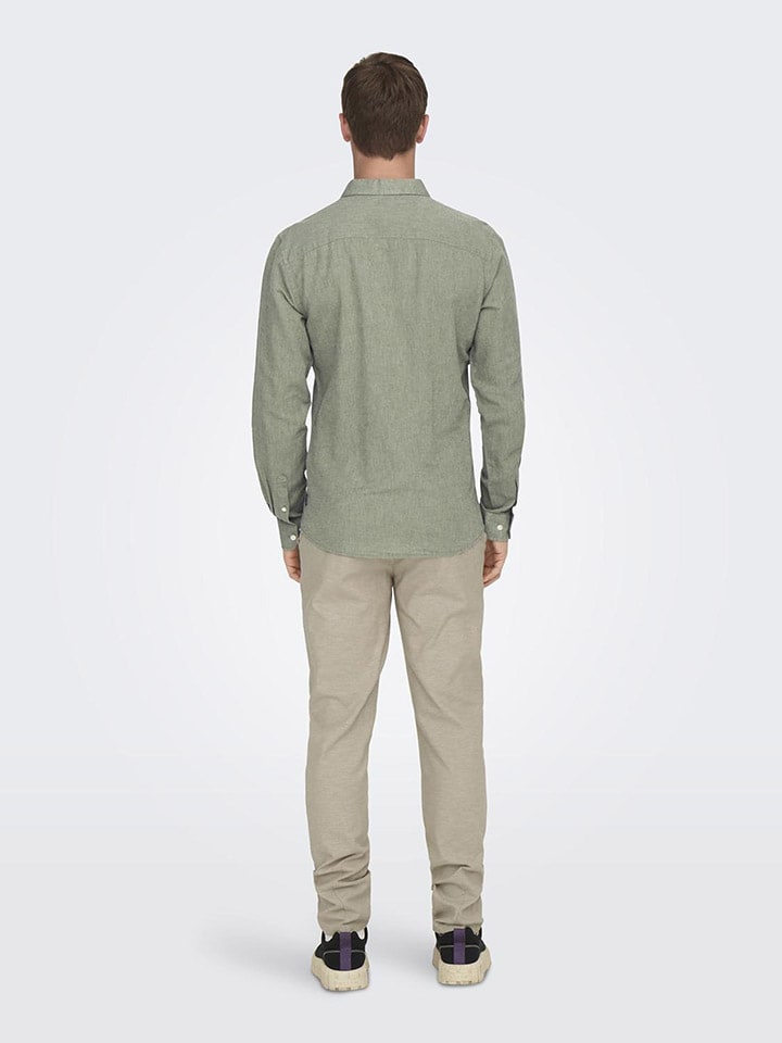 ONLY & SONS Hemd - Slim fit - in Khaki günstig kaufen