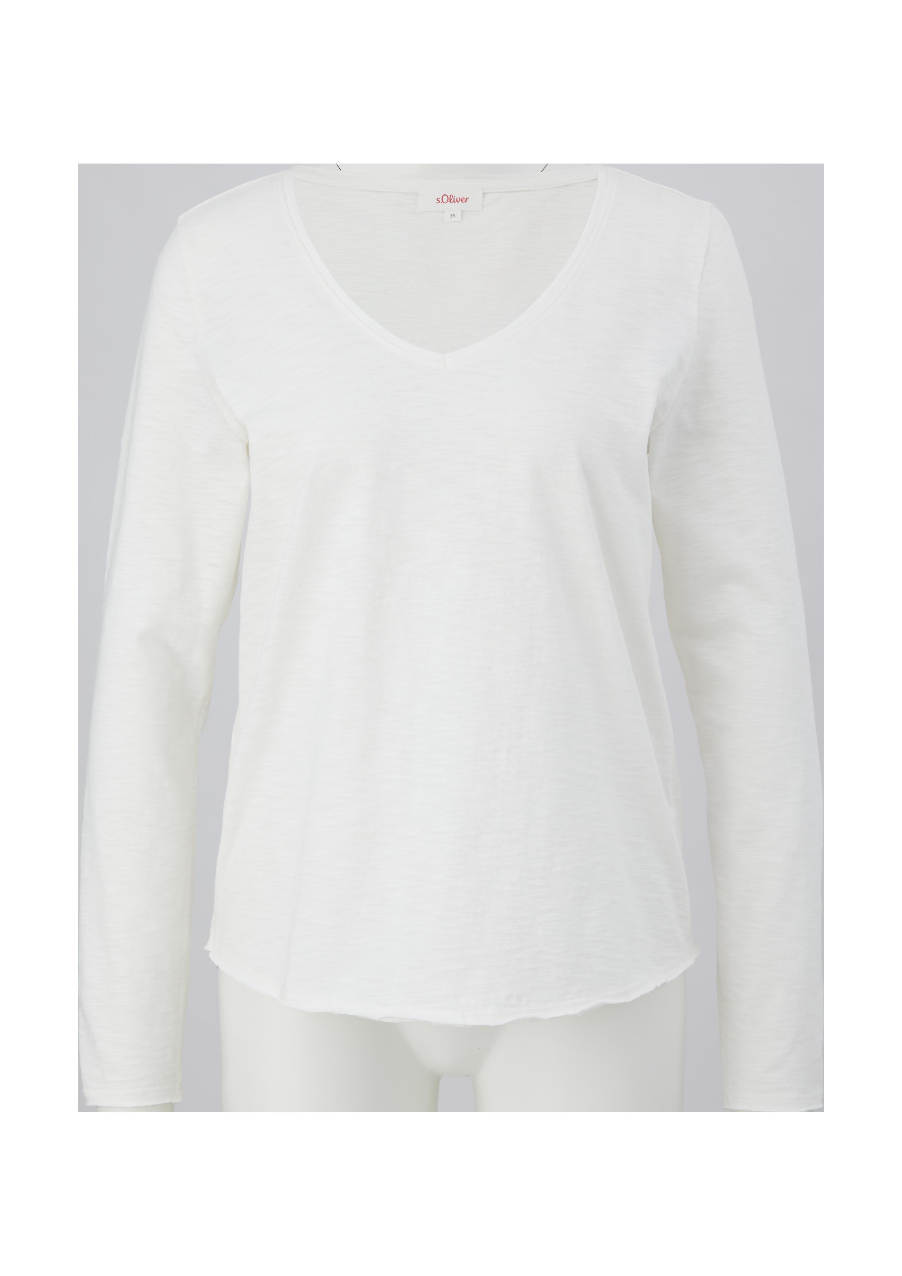 Gestreiftes Longsleeve mit Rollsaum  2135958-0210