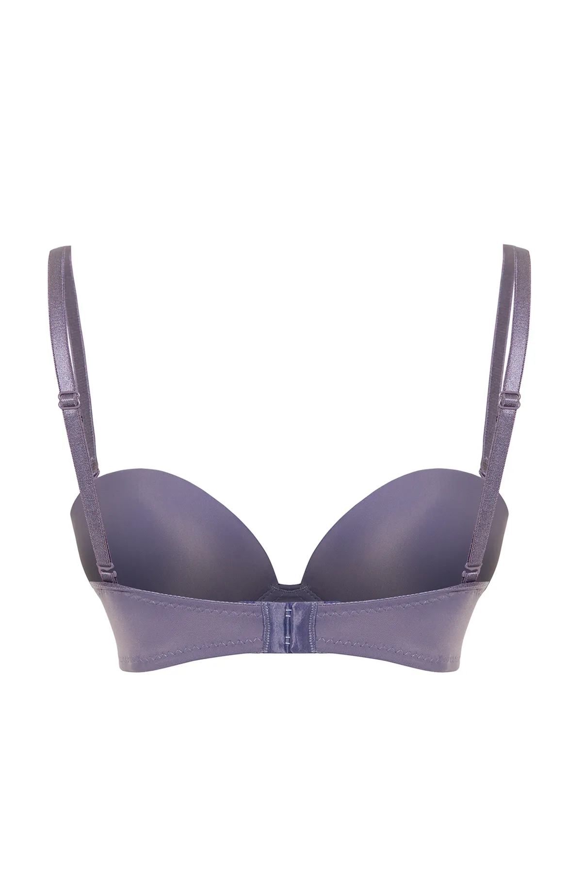 Trendyol Collection  Anthrazitfarbener T-Shirt-BH mit extra Push-Up-String-Trägern und Strick-BH THMAW21SU0058