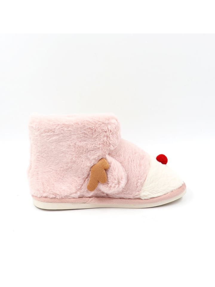 Confly Hausschuhe in Rosa/ Creme günstig kaufen