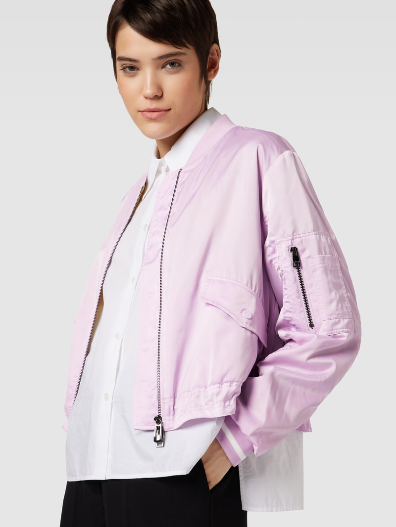 Jacke mit Stehkragen in flieder