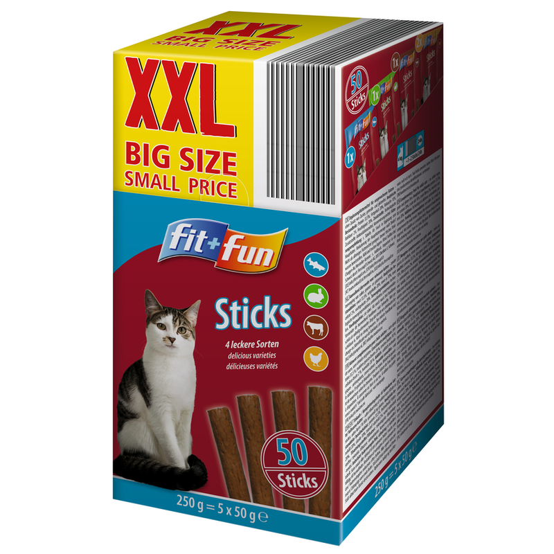 FIT+FUN Snacks FIT+FUN Sticks XXL-Multipack 250g