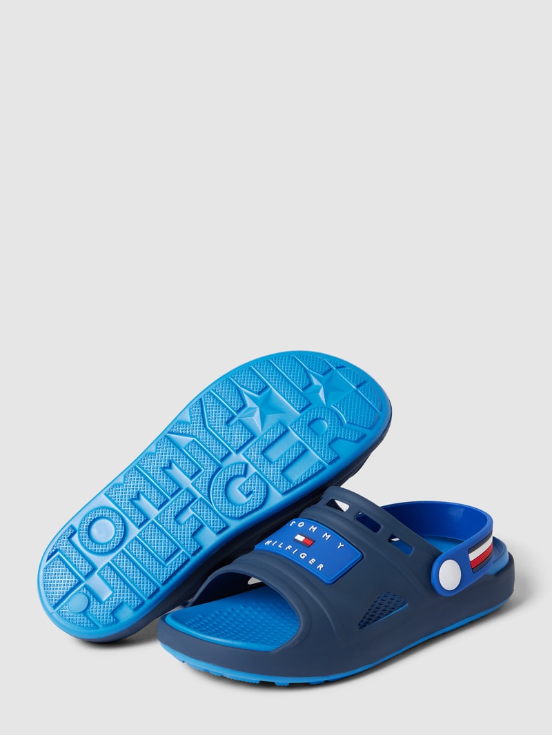 Sandale mit Riemen Modell 'Stripes' in marineblau