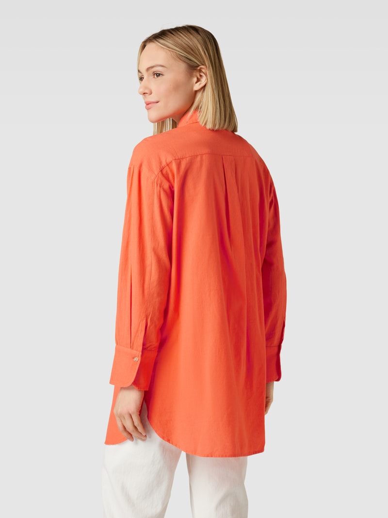 Longbluse mit abgerundetem Saum Modell 'Maddie' in orange