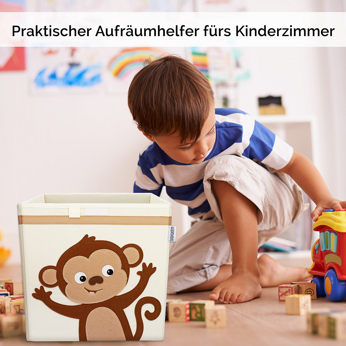 Aufbewahrungsboxen - 15 Motive I Spielzeugkiste mit Deckel I Boxen zur Aufbewahrung im Kallax Regal I Kinderzimmer Deko