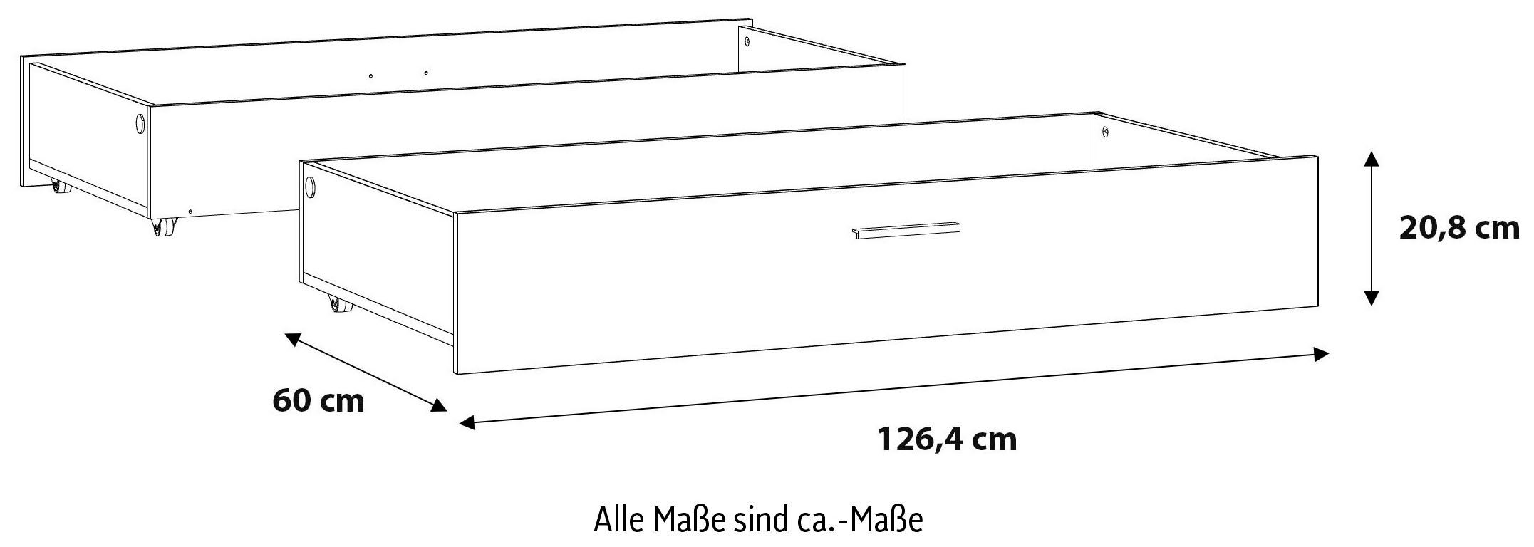 FORTE Bettschubkasten