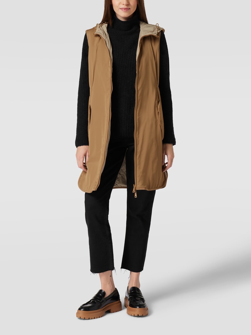 Steppweste mit Wendefunktion Modell 'VINO' in camel