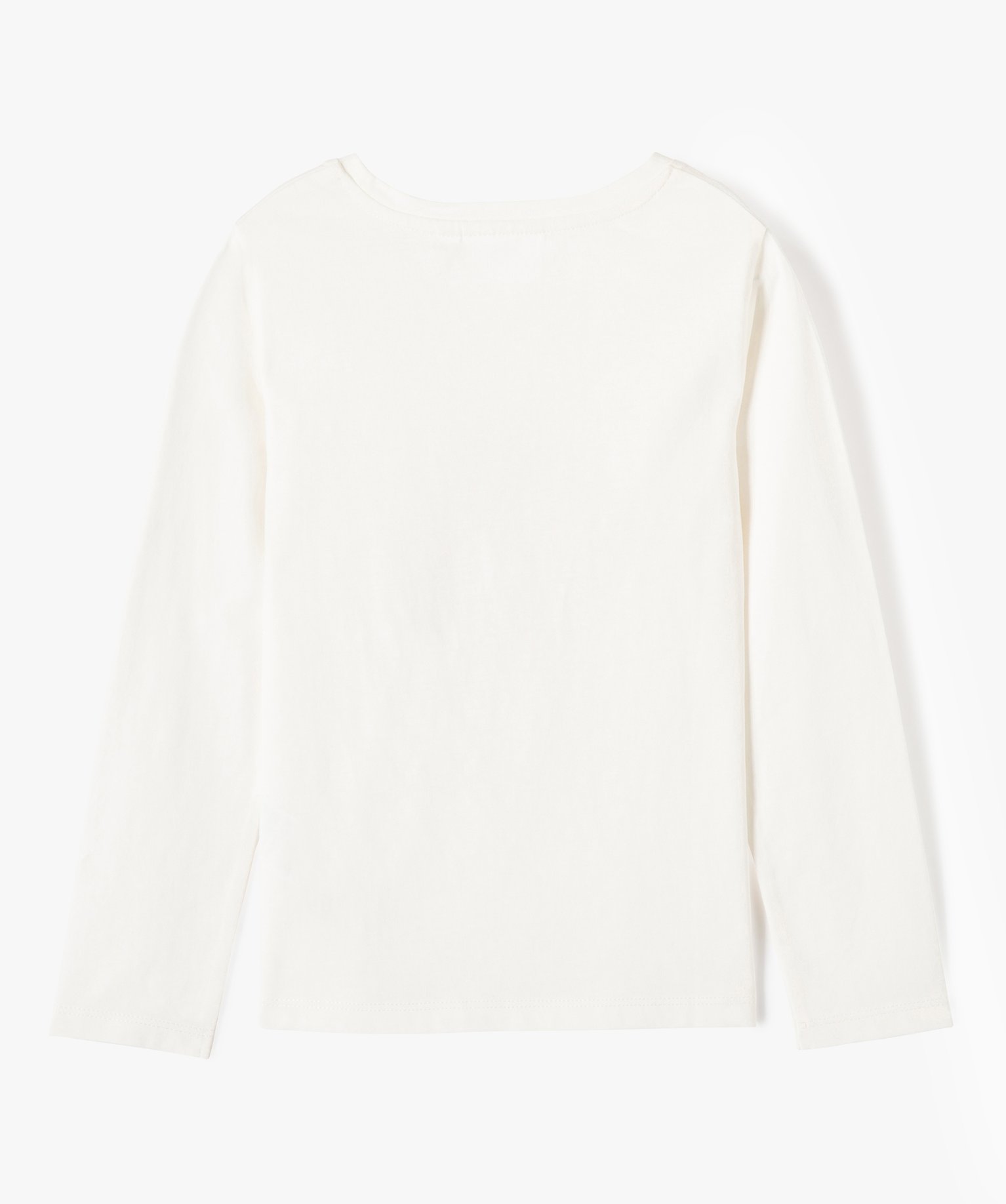 Tee-shirt fille à manches longues avec motif Stella - Pat P... ecru | GEMO